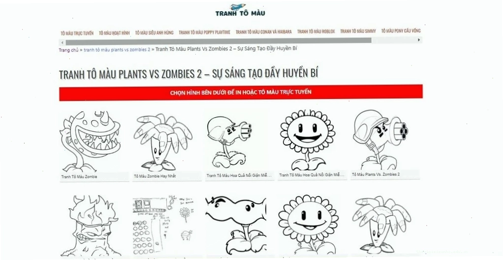 Tranh tô màu zombie cơ bản
