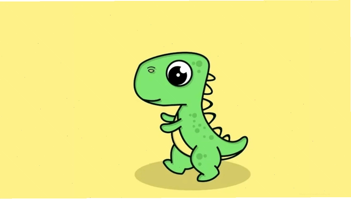 ảnh chibi khủng long con đáng yêu
