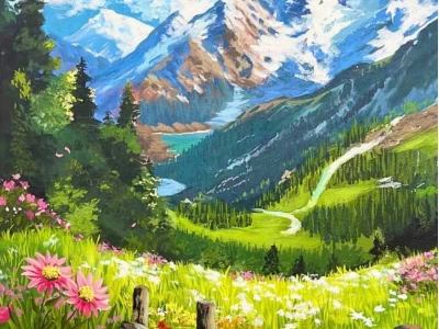 Vẽ Tranh Phong Cảnh Thiên Nhiên Đẹp Nhất: Hướng Dẫn Chi Tiết Từ A-Z