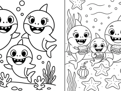 Khám phá Thế giới Baby Shark Tô Màu Cho Bé Sáng Tạo
