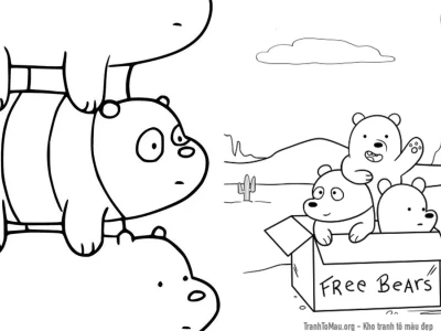 Khám phá Tranh Tô Màu We Bare Bears Đầy Sáng Tạo Cho Bé