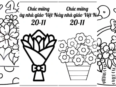 Tổng hợp tranh tô màu chữ 20/11 ý nghĩa cho bé