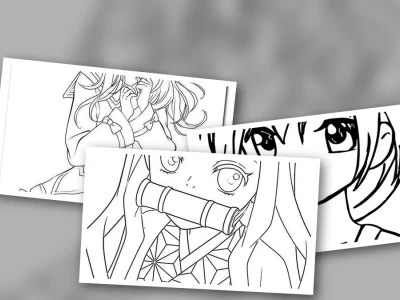 Tranh Tô Màu Anime Đơn Giản Cho Bé Yêu Sáng Tạo