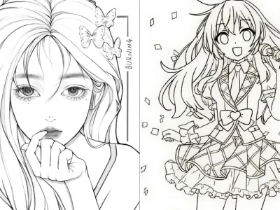 Tuyển Chọn 100+ Tranh Tô Màu Anime Nữ Độc Đáo Cho Bé Sáng Tạo