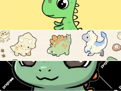 Tuyển tập ảnh chibi khủng long con đáng yêu đẹp nhất